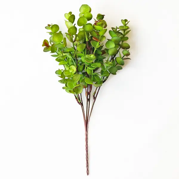 фото Искусственное растение букет кротон 33x18 см пластик цвет зеленый без бренда