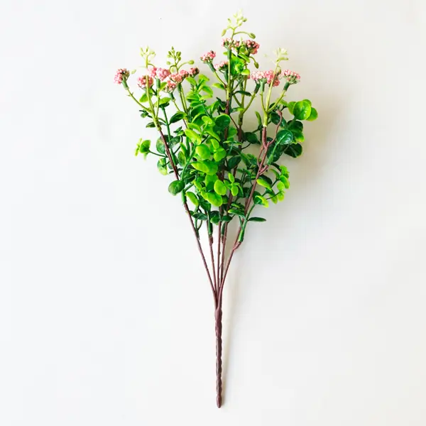фото Искусственное растение букет цветов 36x23 см пластик цвет зеленый без бренда