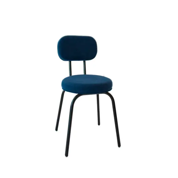 Стул Lemstool Olga 48x83x51 см ножки металл/черный сиденье текстиль цвет синий стул woodville bruk синий