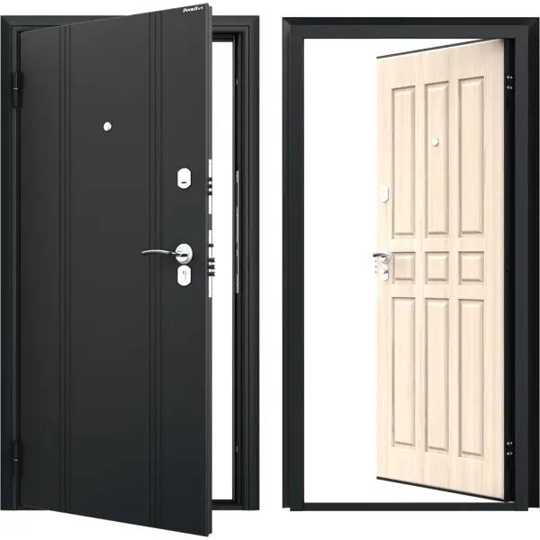 фото Дверь входная металлическая оптим 88x205 см левая ясень ривьера doorhan