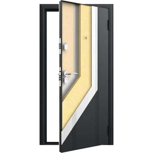 фото Дверь входная металлическая оптим 98x205 см правая ясень ривьера doorhan