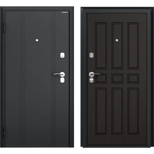 Дверь входная металлическая Оптим 88x205 см левая венге дверь входная металлическая премиум new 88x205 см левая венге