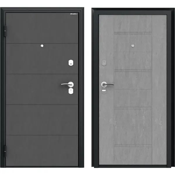 фото Дверь входная металлическая оптим 98x205 см левая бетон doorhan