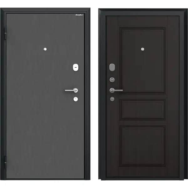 Дверь входная металлическая Премиум New 88x205 см левая венге классик