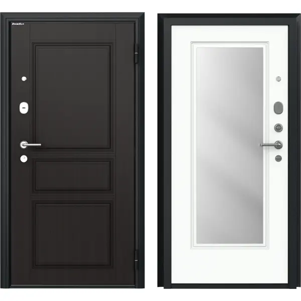 Дверь входная металлическая Премиум New 88x205 см правая белый полка металлическая титан gs 59 7x32 7 см белый