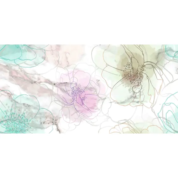 Плитка настенная Axima Тенерифе 30x60 см 1.62 м² матовая цвет белый мрамор цветы плитка настенная azori astra arabesco 31 5x63 см 1 59 м² матовая кремовый мрамор