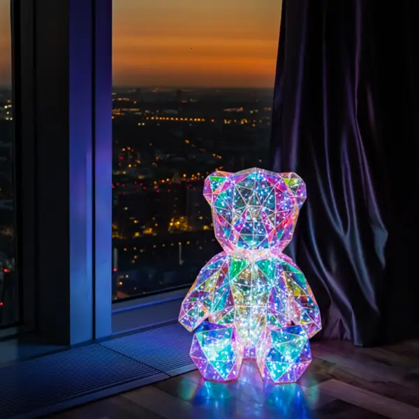 фото Электрогирлянда uniel медведь 200 светодиодов 40 см цвет прозрачный