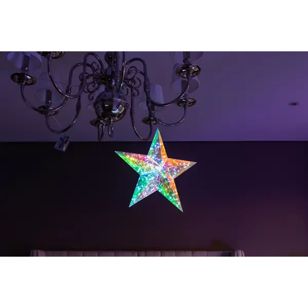 Электрогирлянда Uniel Звезда 100 светодиодов 35 см цвет прозрачный новогоднее украшение сосулька 18x1 5 см прозрачный