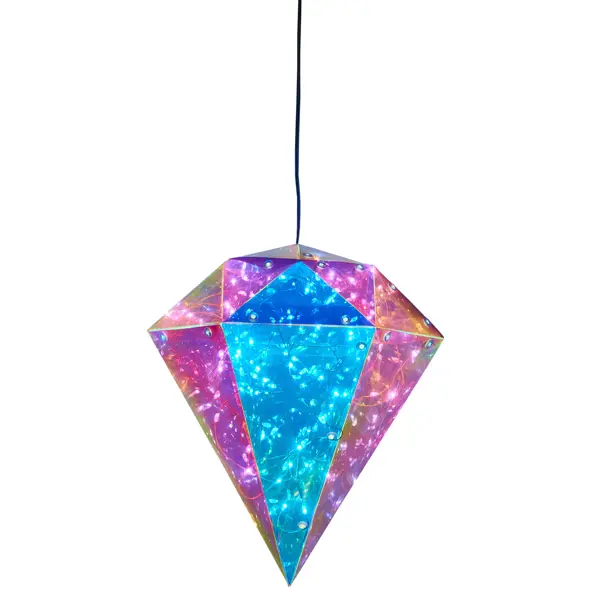 Электрогирлянда Uniel Бриллиант 100 светодиодов 25 см цвет прозрачный новогодняя фигурка оленье с ожерельем