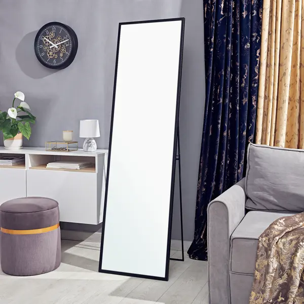 Зеркало декоративное напольное Иджен прямоугольное 50x176 см цвет черный декоративное зеркало qwerty