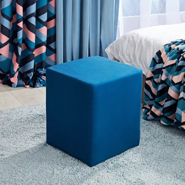 Пуф каркасный Лорри синий 35x35x42 см стул складной экос без спинки 32 x27 x34 см синий dw 1010 b 993080