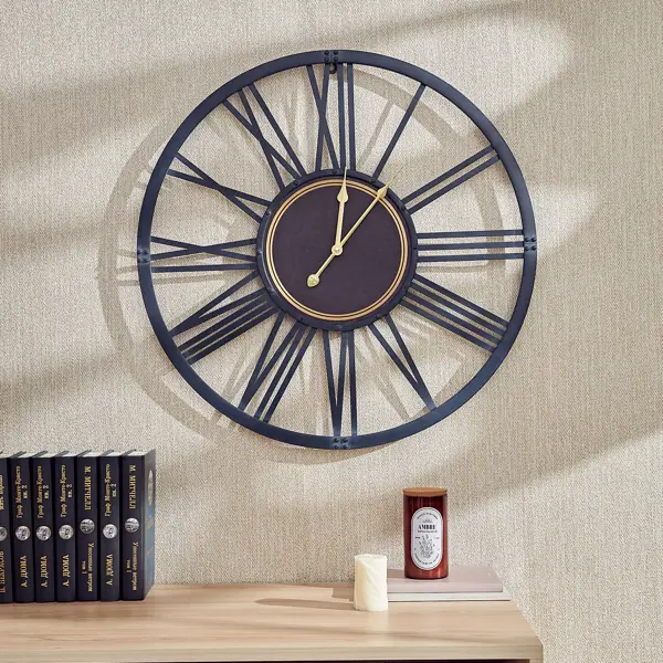 Часы настенные Dream River EA1131 круглые металл цвет черный бесшумные ø60 часы настенные 44 см металл круглые серебристые fantastic