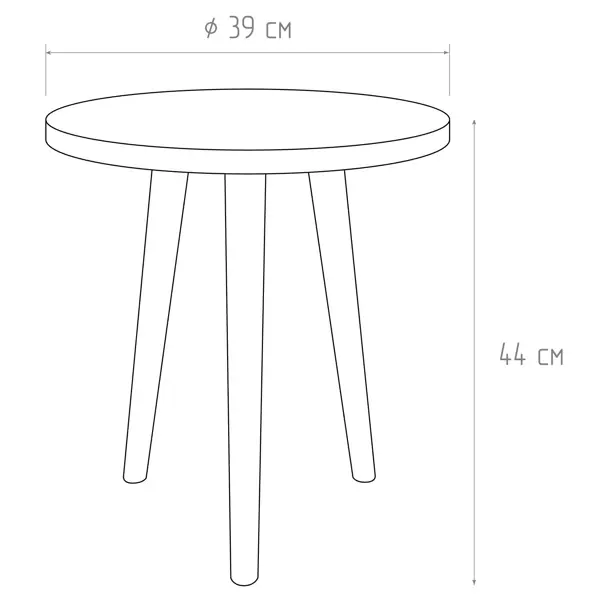 фото Кофейный столик круглый 39x39 см белый seasons