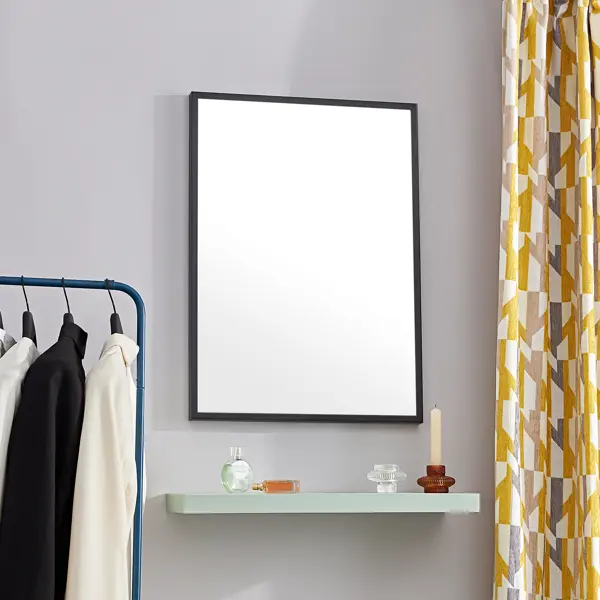 Зеркало декоративное Inspire Вега прямоугольник 50x70 см цвет черный зеркало декоративное inspire вега прямоугольник 50x70 см белый