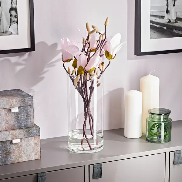 Ваза напольная «Падеборн» 30 см, цвет прозрачный прозрачные пластиковые цветы ваза творческое украшение дом имитация кристалл ваза