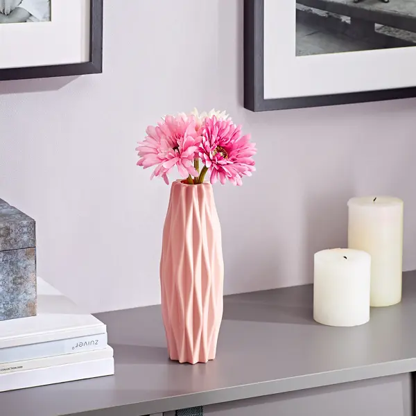 Ваза Future пластик розовая 21.5 см ваза scurati розовая