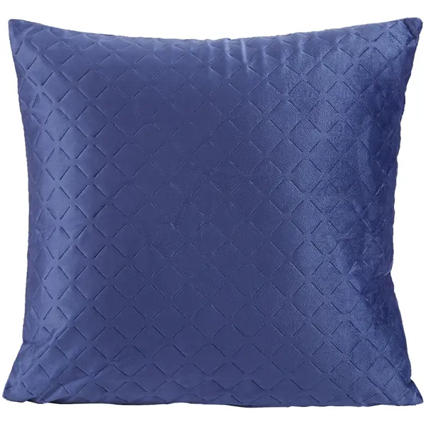 Подушка Velvet 50x50 см цвет синий Nemo 3 подушка для шезлонга adriano 190х50х3 см полиэстер синий