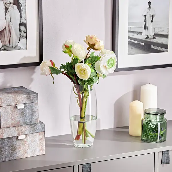 Ваза Овал стекло цвет прозрачный 25.5 см linea walnut l ваза декоративная