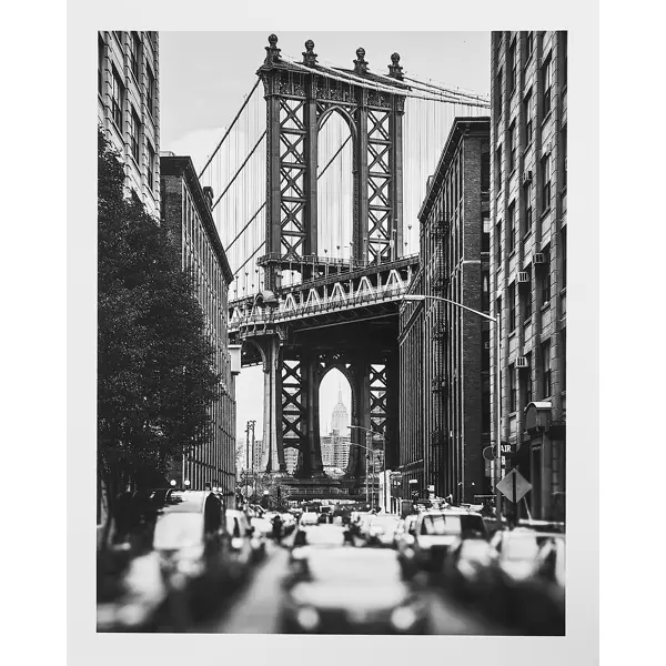 Постер Манхэттенский мост 40x50 см мост ubiquiti powerbeam m5 27dbi 802 11aс 900mbps 5 ггц 1xlan белый pbe 5ac 500 eu