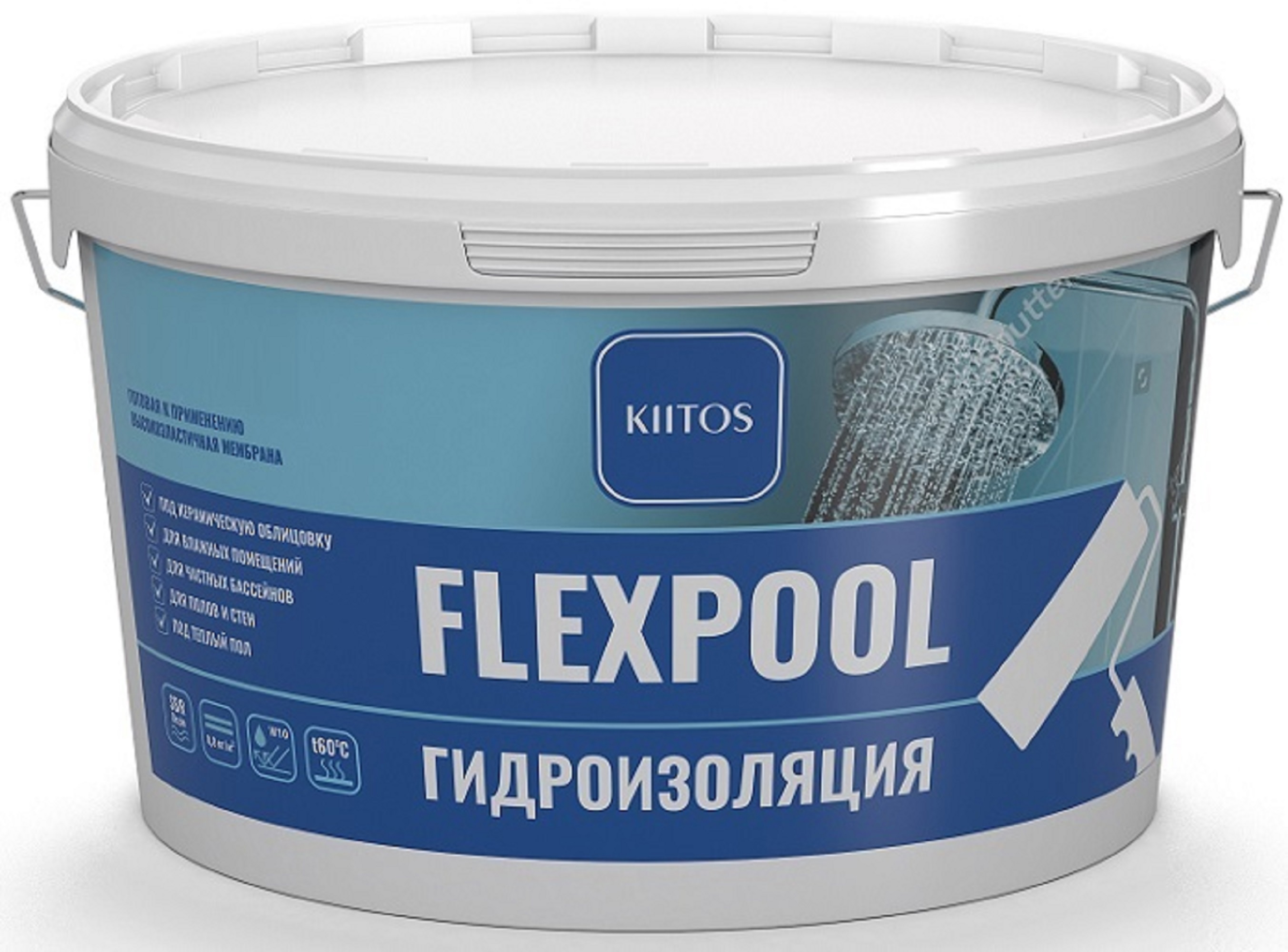 Гидроизоляционная мастика Kiitos Flexpool 7кг по цене 5440 ₽/шт.  .