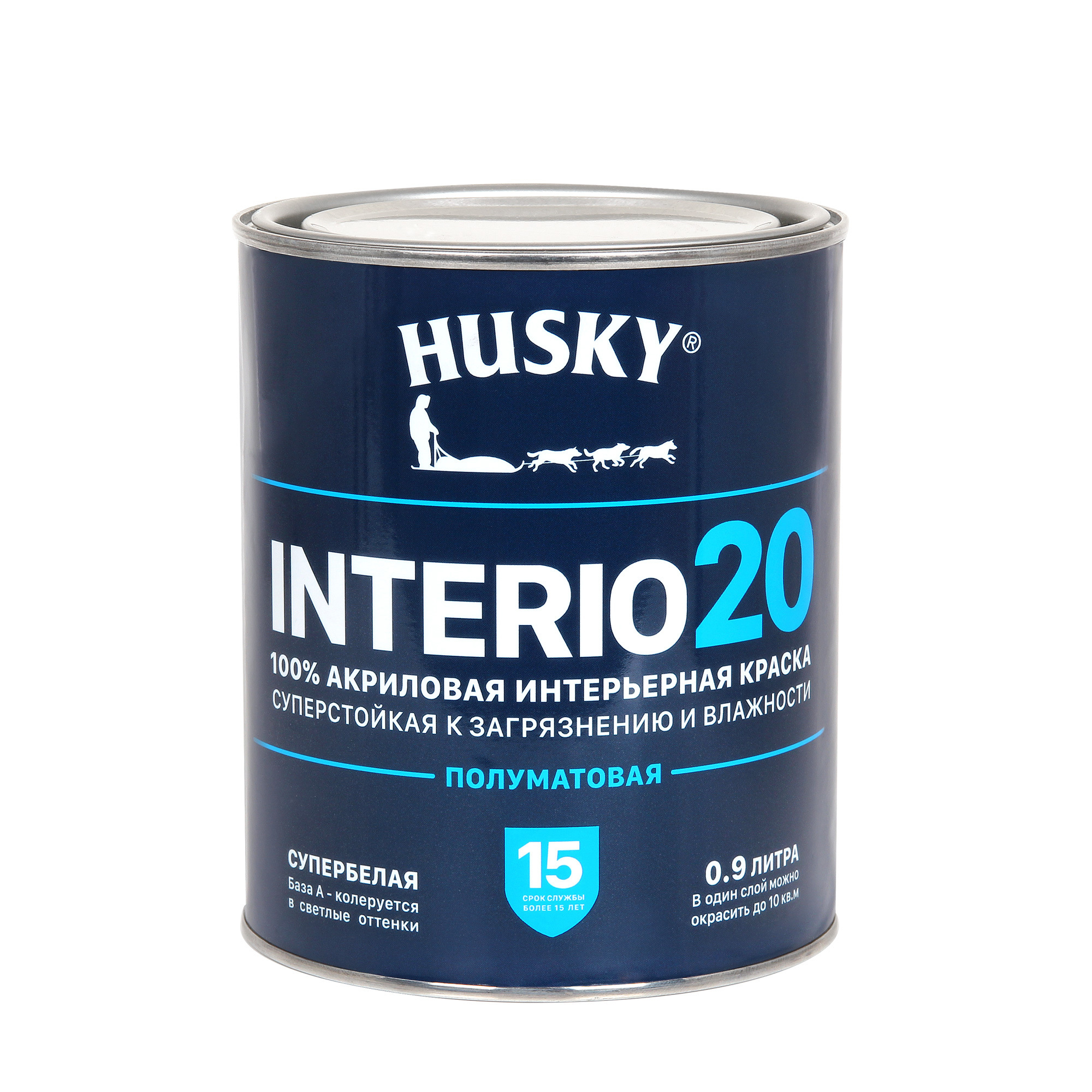 Краска интерьерная Husky Interio 20 полуматовая супербелая 0.9л ✳️ купить  по цене 873 ₽/шт. в Самаре с доставкой в интернет-магазине Леруа Мерлен