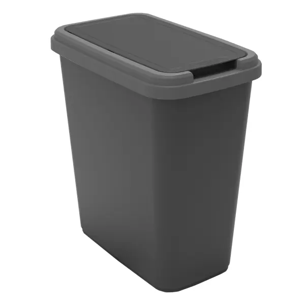 фото Бак для мусора delinia с откидной крышкой 25 л полипропилен цвет черный