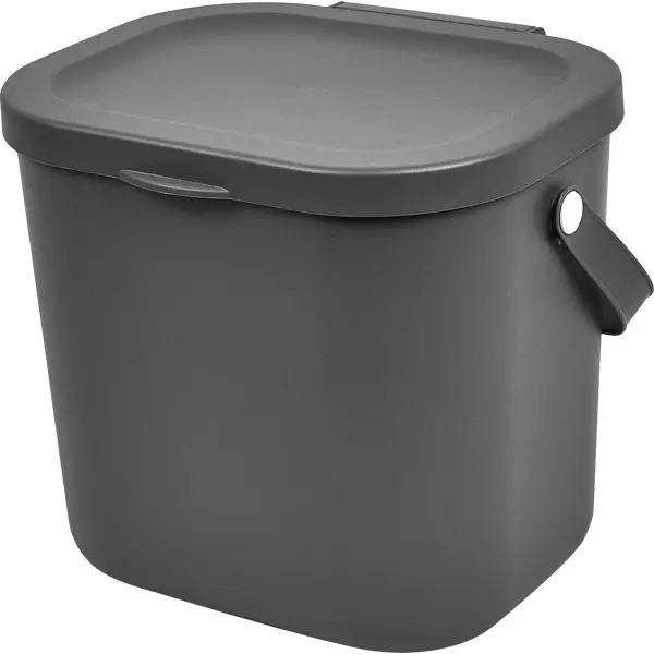 Бак для пищевых отходов Delinia 6 л полипропилен цвет серый контейнер для пищевых отходов brabantia sink side 117541 темно серый