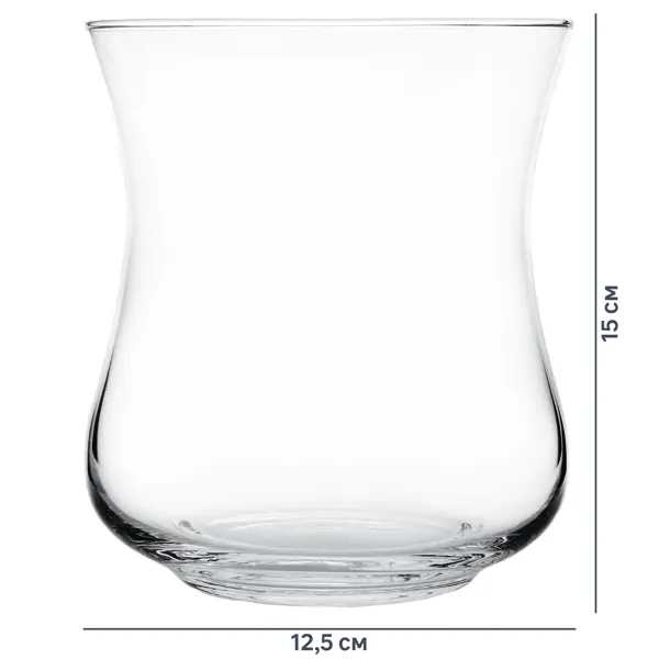 фото Ваза «лекси-1» стекло цвет прозрачный 17 см без бренда