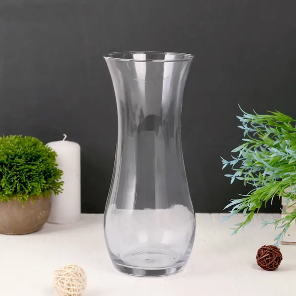 Ваза Flora стекло цвет прозрачный 25.5 см ваза для ов 29 см фарфор p белая ы flora
