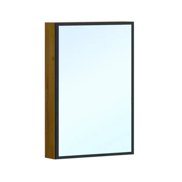 фото Шкаф зеркальный подвесной турин-60f 60x90 см цвет дуб вотан без бренда