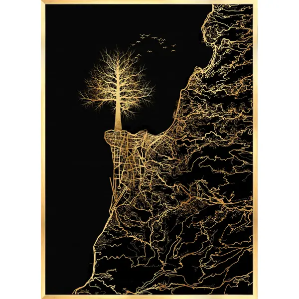Картина в раме Grafis-art Золотое дерево I 73x53 см в Курске – купить по  низкой цене в интернет-магазине Леруа Мерлен