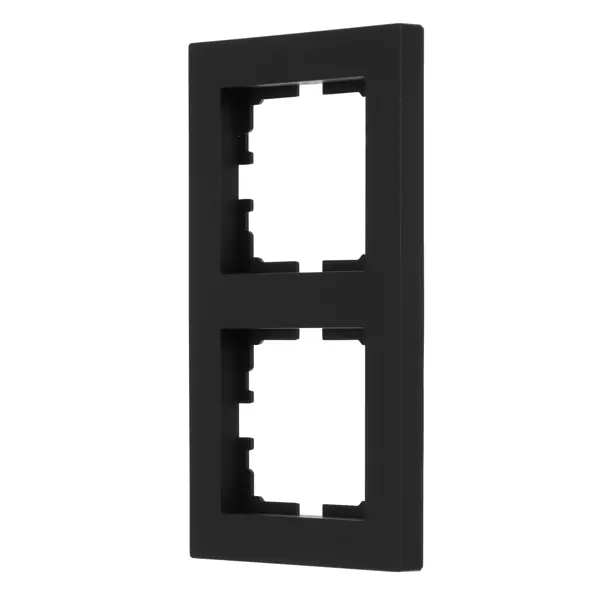 Рамка для розеток и выключателей Lezard Vesna 2 поста цвет черный бархат четырехместная вертикальная рамка lezard