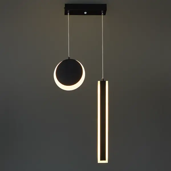 Светильник подвесной «Ledio Paxton» 5623/25L 1 м² нейтральный белый свет цвет черный