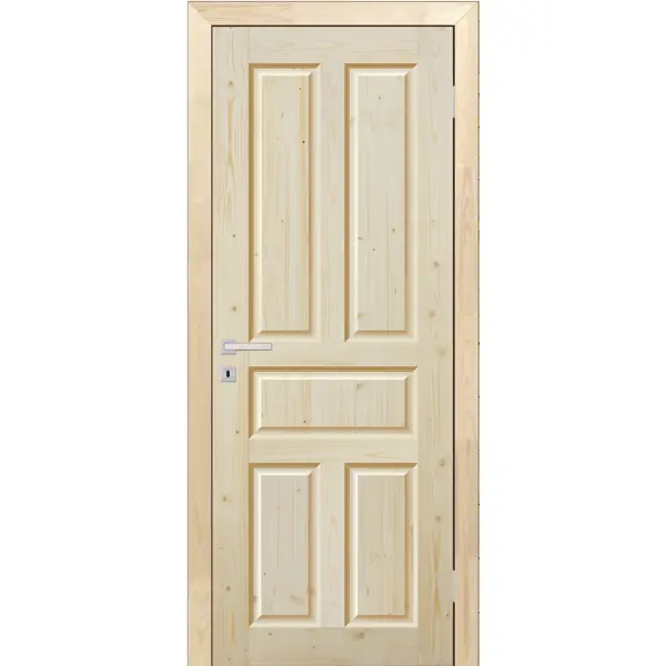 Дверь межкомнатная Кантри глухая массив дерева цвет натуральный 60x200 см блок дверной глухой массив дерева с панно 70x180 см