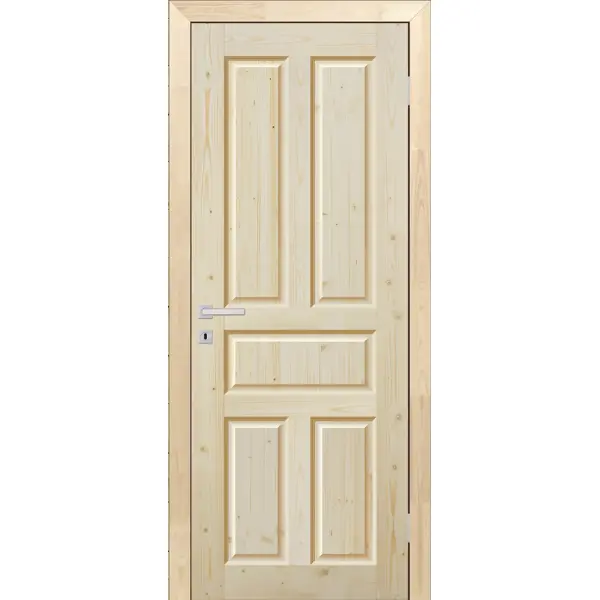 Дверь межкомнатная Кантри глухая массив дерева цвет натуральный 70x200 см блок дверной глухой массив дерева с панно 70x180 см