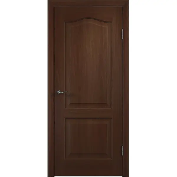 Дверь межкомнатная Антик глухая ПВХ ламинация цвет итальянский орех 60x200 см добор италия 2070x150x8 мм пвх ламинация итальянский орех