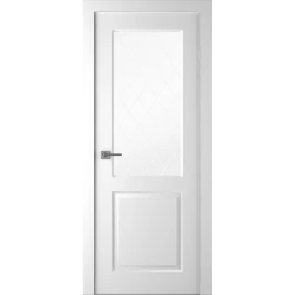 Дверь межкомнатная Австралия остеклённая эмаль цвет белый 60x200 см (с замком) дверь межкомнатная остеклённая с замком и петлями в комплекте ларго 3 60x200 см эмаль белый
