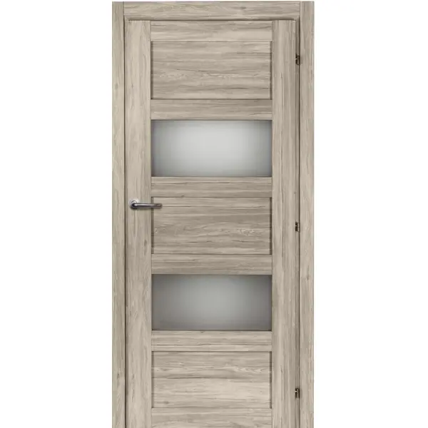 Дверь межкомнатная Прэсто остеклённая ПВХ ламинация цвет дуб санремо светлый 70x200 см (с замком) дверь межкомнатная антик остеклённая пвх ламинация итальянский орех 70x200 см