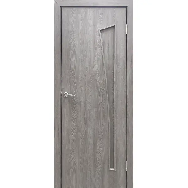 фото Дверь межкомнатная белеза глухая финиш-бумага ламинация цвет тернер серый 90х200 см принцип