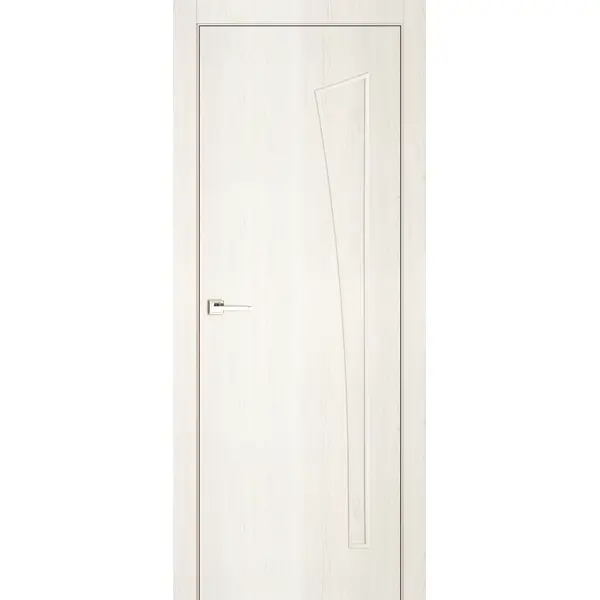 фото Дверь межкомнатная белеза глухая финиш-бумага ламинация цвет тернер белый 60х200 см принцип