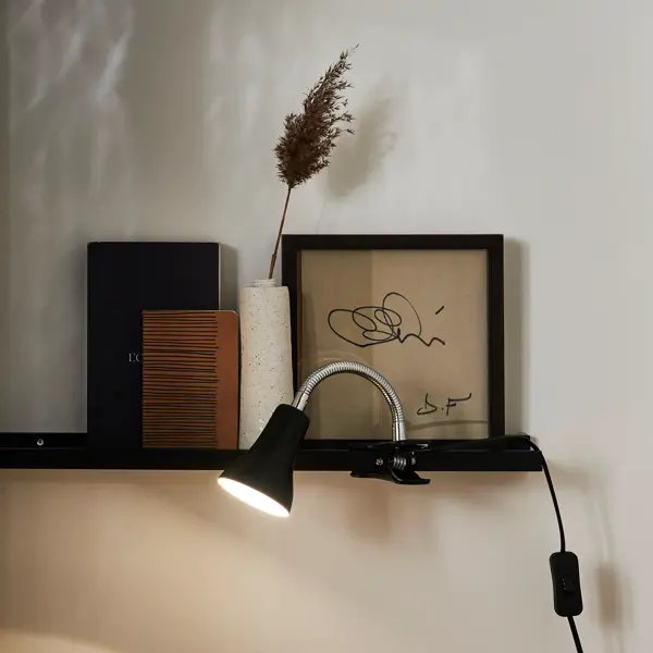 Настольная лампа Inspire «Salta» на прищепке цвет черный настольная стойка nbo gdt пантограф с держателем телефона на гибкой основе