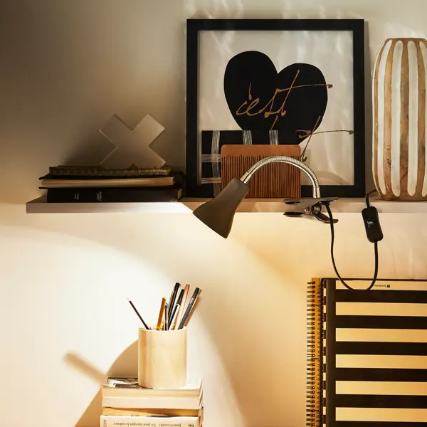 Настольная лампа Inspire «Salta» на прищепке цвет серый лампа для 3d печати с дистанционным управлением 16 цветов ночник лампа для украшения дома