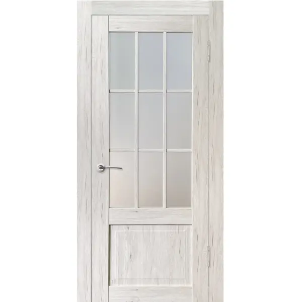 Дверь межкомнатная Амелия остеклённая ПВХ ламинация цвет рустик серый 70x200 см (с замком и петлями) ватные диски амелия 100