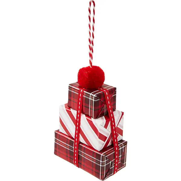 Елочная игрушка Подарки 12x7.8 цвет красный елочная игрушка щелкунчик 12 8x12 3 красный 3 шт