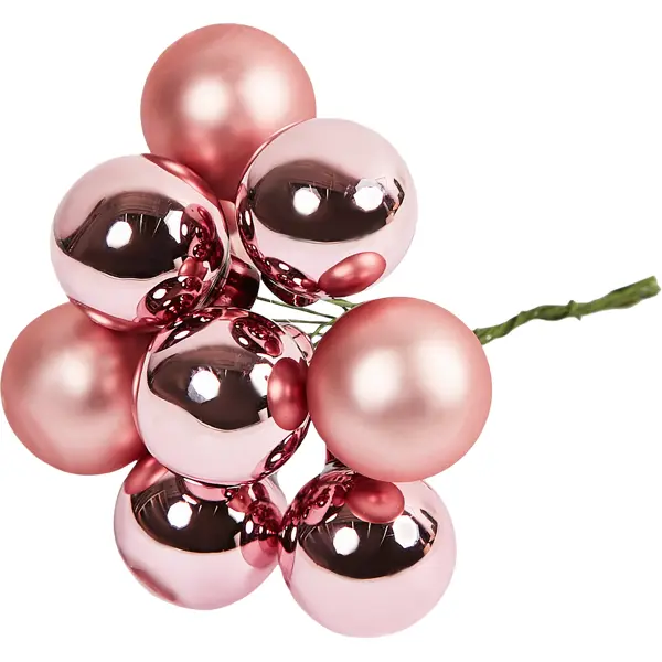 Елочная игрушка Шар 4x8 цвет розовый 10 шт. набор новогодних шаров christmas ø5 6 см полистирол красный 25 шт