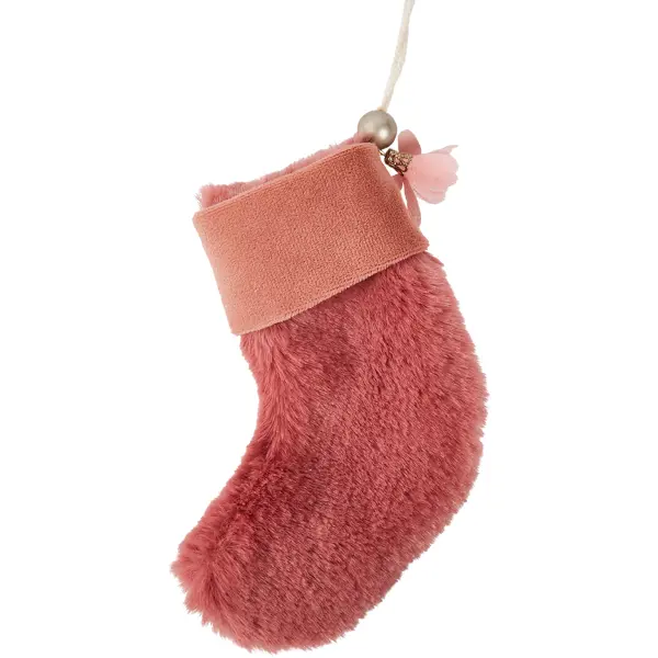 Елочная игрушка Носок 14x9.5 цвет розовый носок новогодний 19х34 см красный y4 7423