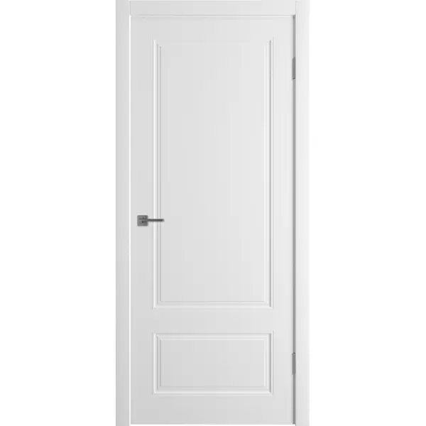 Дверь межкомнатная глухая Эрика 60x200 см эмаль цвет белый зеркальный шкаф runo эрика 70х81 белый ут000003320