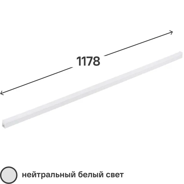 фото Светильник линейный светодиодный gauss basic 1178 мм 14 вт, нейтральный белый свет