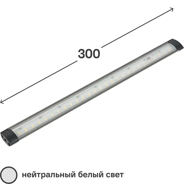 Дополнительный модуль для светильника Эра LM-840-A1 угловой,с датчиком прикосновения, 30см, 3Вт, без блока питания,белый свет шкаф угловой агидель 100x82 5x58 см лдсп белый