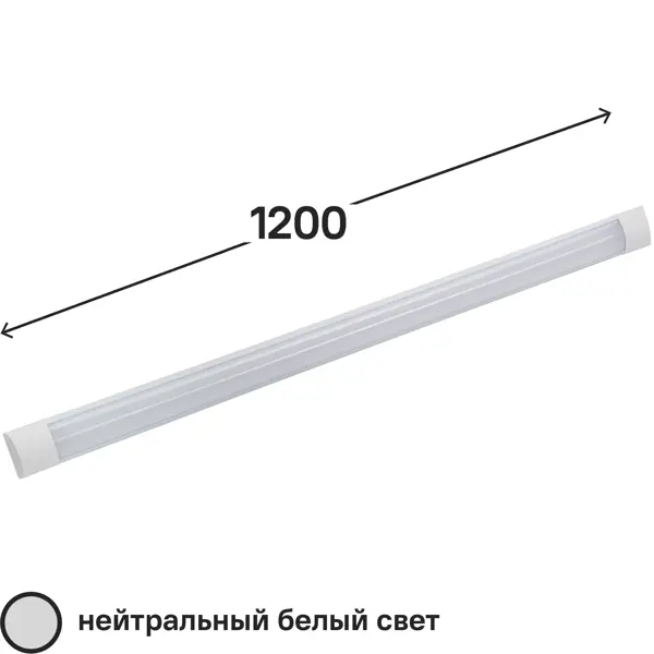 Светильник линейный светодиодный Gauss 1200 мм 36 Вт нейтральный белый свет накамерный свет светодиодный yongnuo yn 300 iii led 3200 5500k